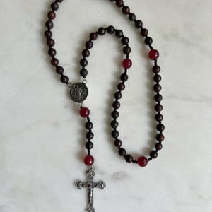 St Benedict Rosary - Black and Red