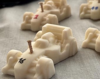 Candela di Formula 1 fatta a mano | Candela per auto da corsa | Regalo per i fan della F1 | Candela per gli appassionati di sport motoristici | Verstappen | Norris | Leclerc | Hamilton