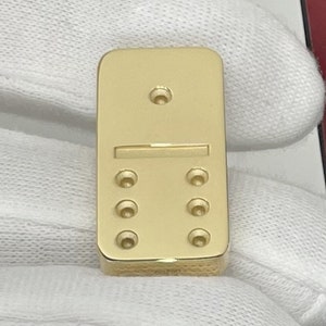 Dominó de oro de 18 quilates, macizo, longitud 29 mm, 25 g, pulido, de colección, de diseño, de lujo, lingote de oro para jugar al dominó
