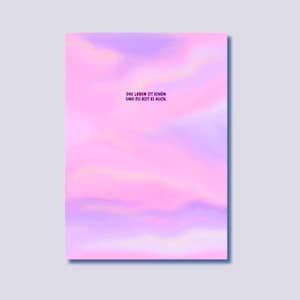 Postkarte „Das Leben ist schön und du bist es auch“ | A6 Motivationskarte | Aufmunternde Grußkarte | Geschenkidee