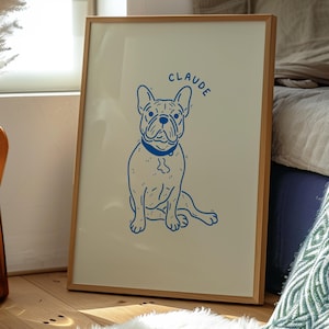 Custom dog portrait, Cat portrait, Badly drawn pet art, Hand drawn personalized pet portrait Pet lover wall art gift Dog caricature Ugly dog