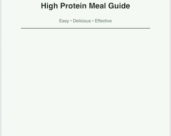 30-Day Low Carb High Protein Meal Plan PDF – Weight Loss Digital Guide
