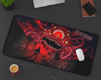 Ancient Evil God Lovecraft Horror Dark Fantasy Anime Desk Mat | Gothic Halloween Gaming Mouse Pad XL | Deskmat MTG TCG Playmat | Goth Gift