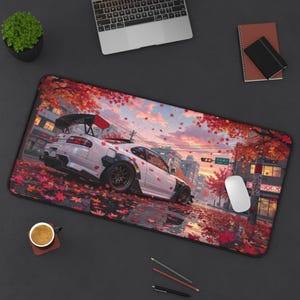 Tappetino da scrivania Nissan Silvia S15 Autumn Anime / Tappetino per mouse da gioco JDM per auto XL / Tappetino da scrivania MTG TCG Playmat / Regalo per appassionati di auto