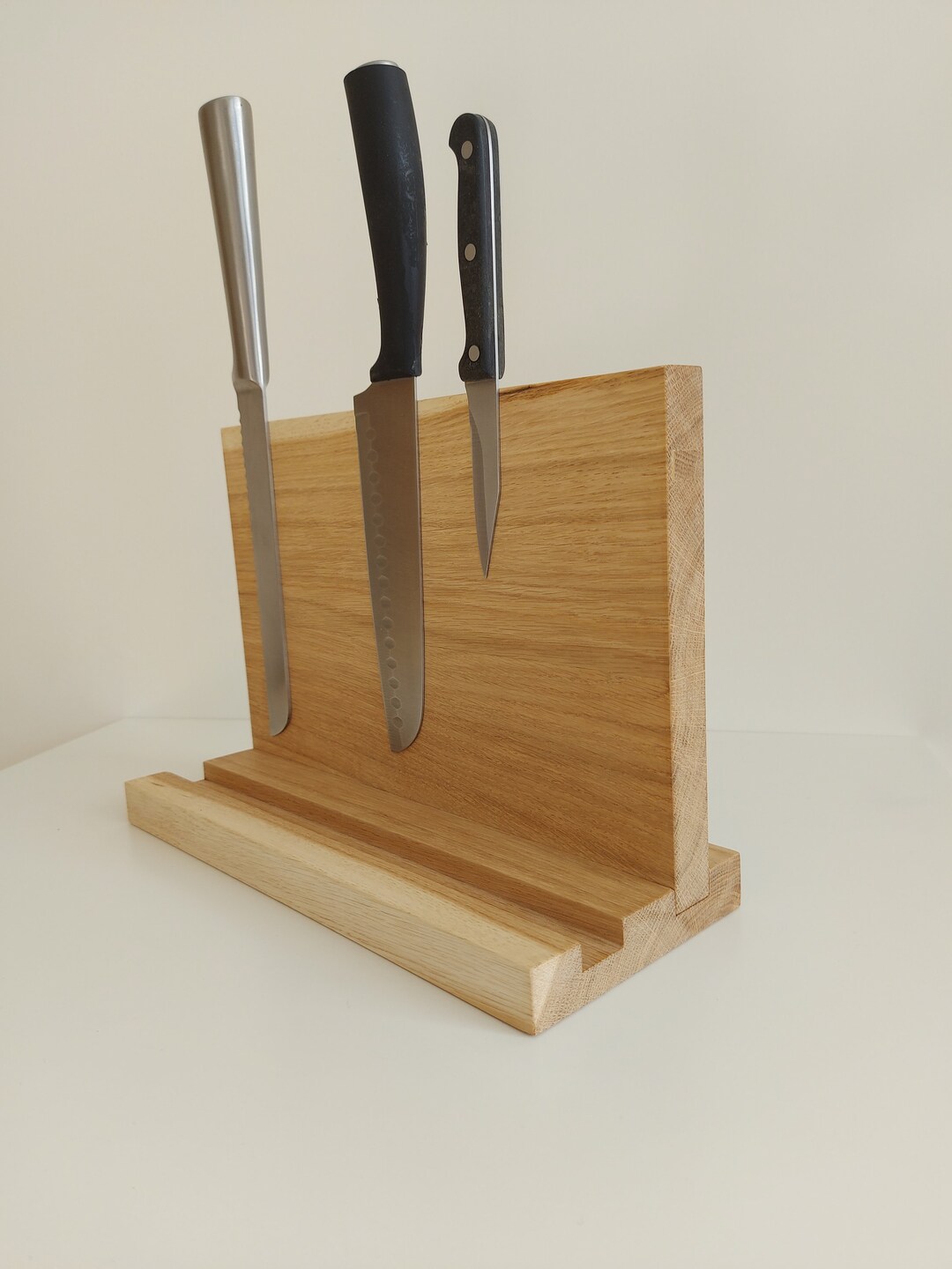 Oak Knife Holder Etsy