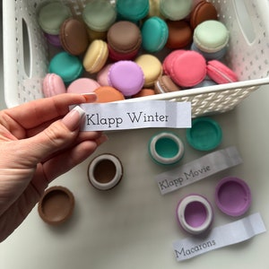 Macaron Überraschung für die Umschlagmethode / Klappkarte, Challenge, Sets, Rubbelchallenge in A6 Budget Binder