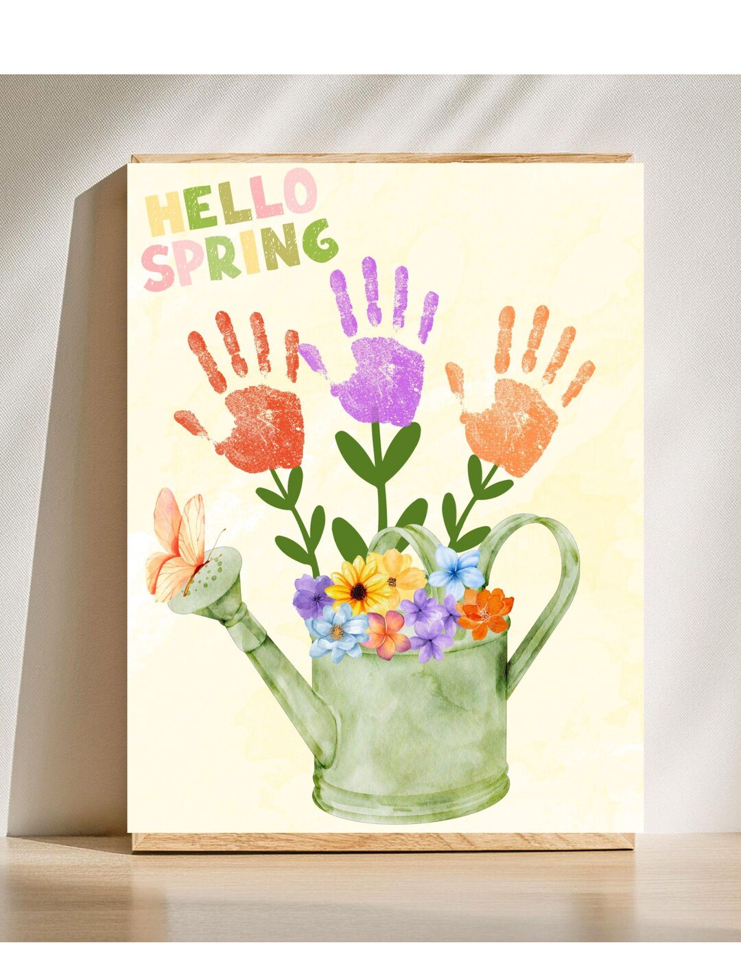 Spring Handprint Art Template|preschool Spring Art| Easy Spring Craft ...
