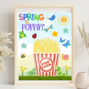 Spring Handprint Art Template|Preschool Spring Art| Easy Spring Craft| Preschool Spring Craft| Spring Fingerprint craft