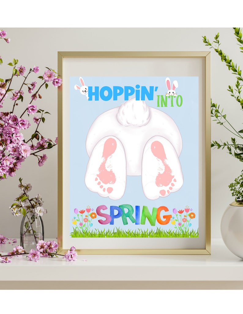 Spring Fingerprint Spring Handprint Art Template|preschool Spring Art| Easy Spring Craft ...