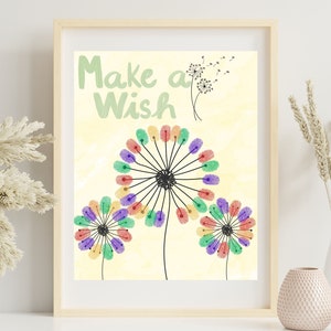 Spring Handprint Art Template|Preschool Spring Art| Easy Spring Craft| Preschool Spring Craft| Spring Fingerprint craft