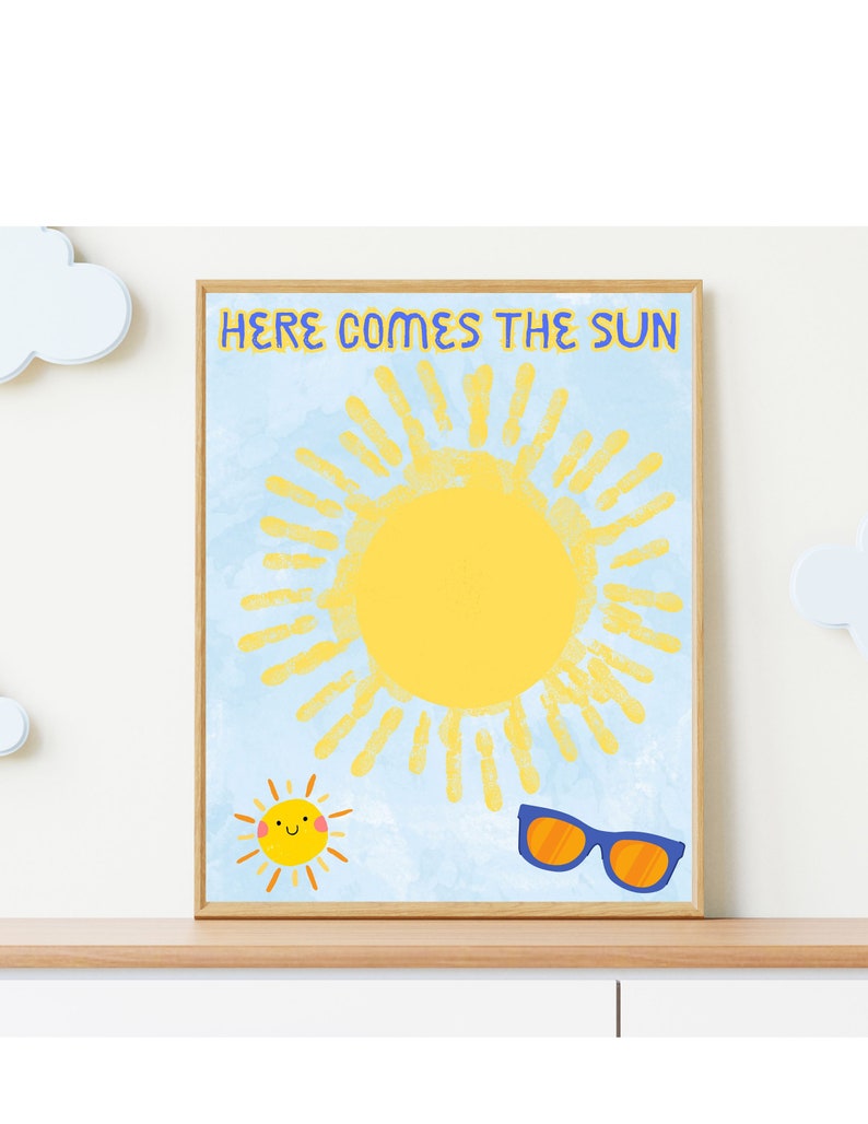 Here Comes the Sun Summer Handprint Art Template|preschool Summer Art ...