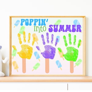 Summer Handprint Art Template|Preschool Summer Art| Easy Summer Craft|Summer Fingerprint craft