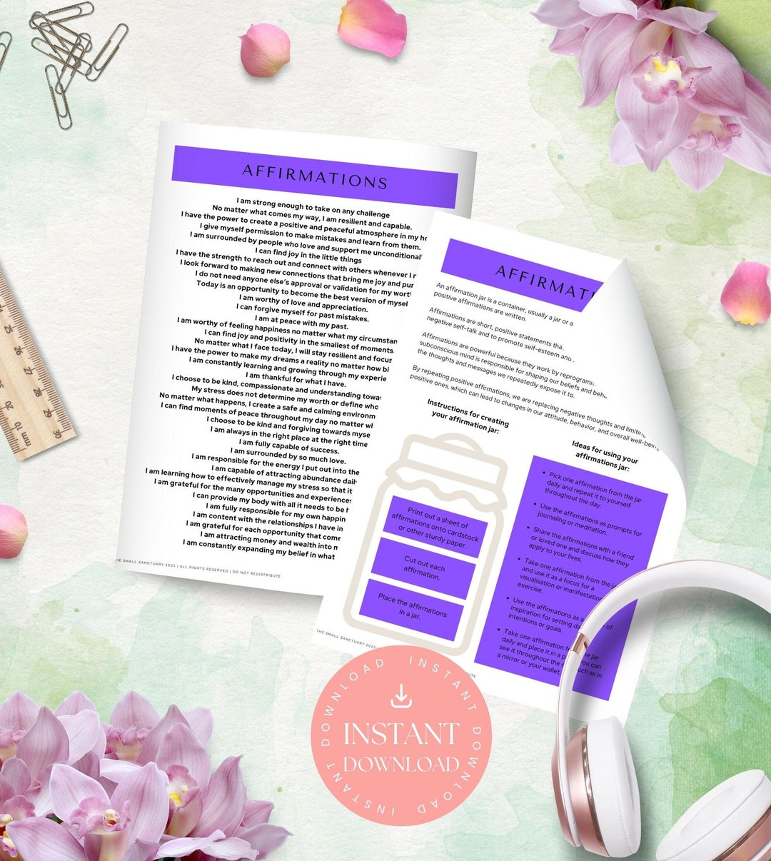 I AM Affirmation Jar Printable: Rise Your Vibration With Manifestation ...