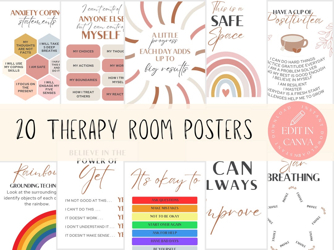 Coping Techniques Wall Art for Kids | Boho Classroom Decor | Calm ...