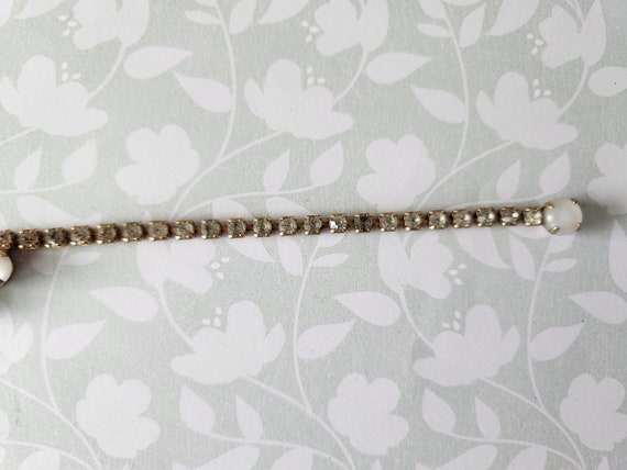 Stunning Vintage White Rhinestone Choker Necklace - image 5