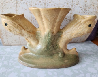 Vintage Ohio Art Dolphin Vase Antique