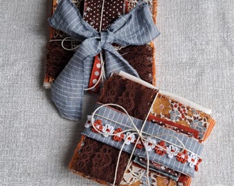 Slow Stitch kit,Mini Slow Stitch Kits,Beginner Slow Stiching Kit,Slow Stitch Pack with Fabric,Mindful Creating, Hand Stiching