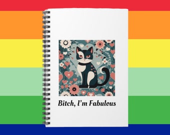 Tuxedo Cat Journal: Pawsitive Affirmations, Sarcastic Slogan