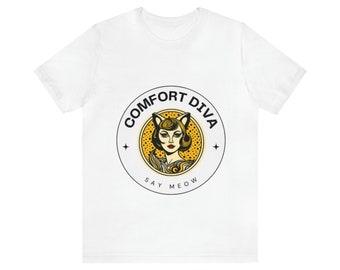 Comfort Diva Tee - Unisex Clothing - White Tshirt - Summer Clothing