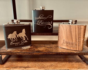 flasks for men personalized, gifts for wedding party, fun party favors, gifts for drinkers, flasks for women, fund groomsmen bridesmaid gift