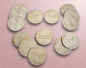 Indicatori di pietra miliare del bambino, pietra miliare del bambino boho, regalo per bambini di genere neutro, asilo nido naturale, regalo speciale per baby shower, prodotti naturali per bambini