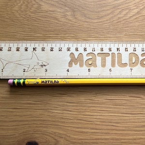 Shark back to school, shark school supplies, personalized pencils, engraved pencils, ruler with name, cool school supplies, kids ruler