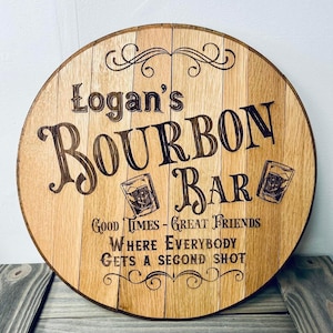 AUTHENTIEK cadeau bourbonvat, gepersonaliseerd deksel bourbonvat, cadeaus voor bourbonliefhebbers, cadeau houten bord Kentucky, cadeau whiskydrinker