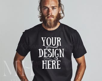 Comfort Colors Black T-Shirt Mockup | Urban Streetwear (Digital Download)