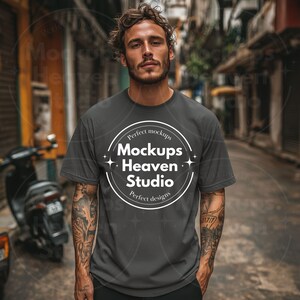 Mockup T-shirt Comfort Colors Pepper | Urban T-shirt (digitale download JPG)