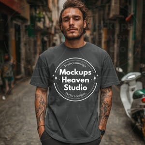 Mockup T-shirt Comfort Colors Pepper | Urban Streetwear (digitale download JPG)