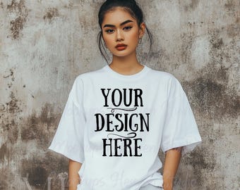 Biała koszulka Comfort Colors z mockupem | Urban Streetwear (pobranie cyfrowe)