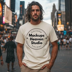 Mockup T-shirt Comfort Colors Ivoor | Urban Streetwear-T-shirt (digitale download JPG)