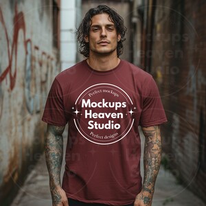 Comfort Colors C1717 Crimson T-shirtmodel | Urban T-shirt (digitale download JPG)
