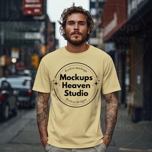 Comfort Colors C1717 Butter T-shirtmodel | Urban Streetwear (digitale download JPG)