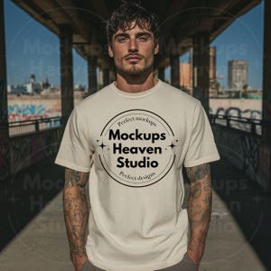 Mockup T-shirt Comfort Colors Ivoor | Urban Streetwear (digitale download JPG)