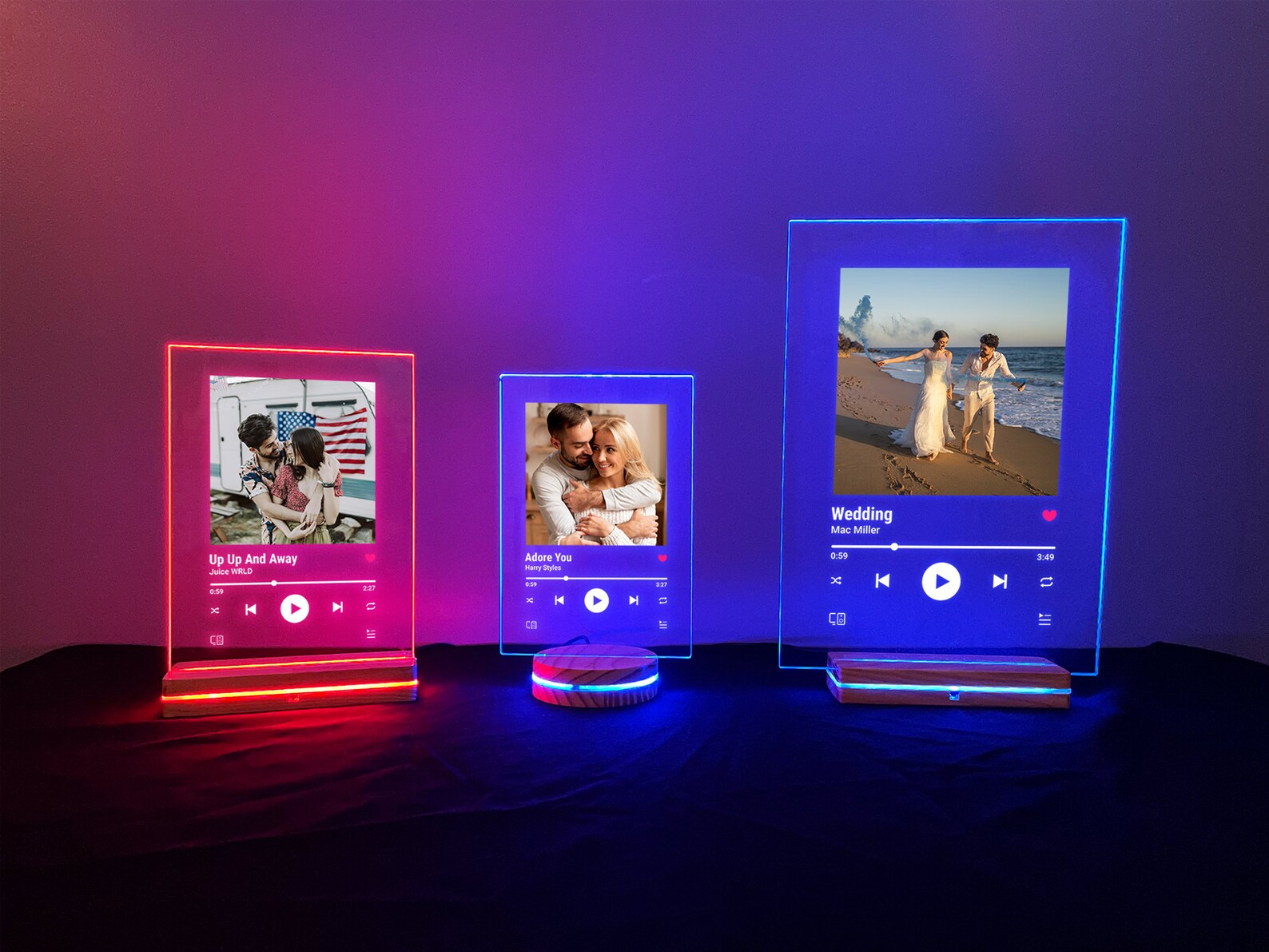 Custom Photo Song Plaque LED Light Custom Music LED Light Etsy