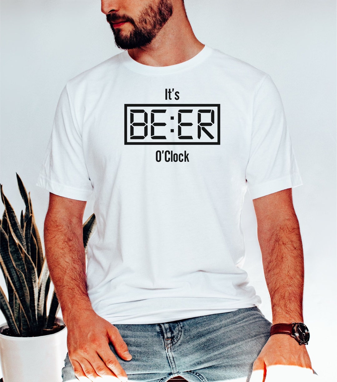 Novelty Funny Birthday Shirt, Beer O'clock Shirt, Beer Lover Shirt
