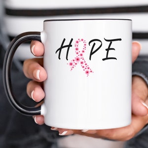 coffee mugs, cute mug ceramic, Breast Cancer Awareness Mug, Hope Coffee Tea Cup Mug, Motivational Mug for Women, Inspirational Quotes Mug