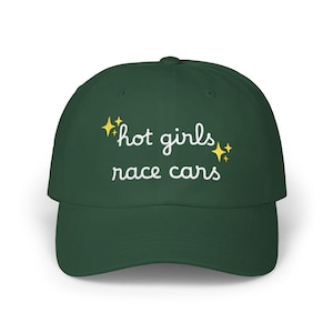 Hot Girls Race Cars Embroidered Dad Cap | Racing Patch Baseball Hat
