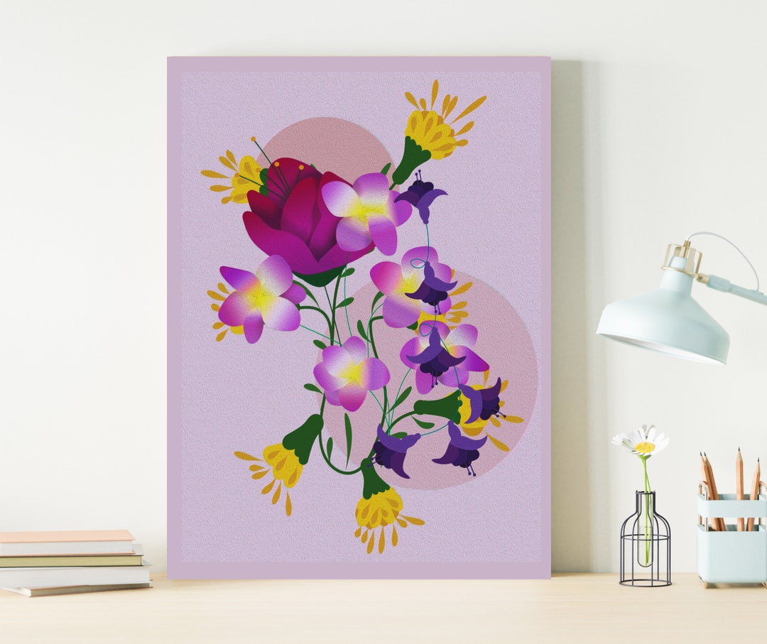 Boho Digital Wall Art Gift Idea for Birthday Home Office Etsy