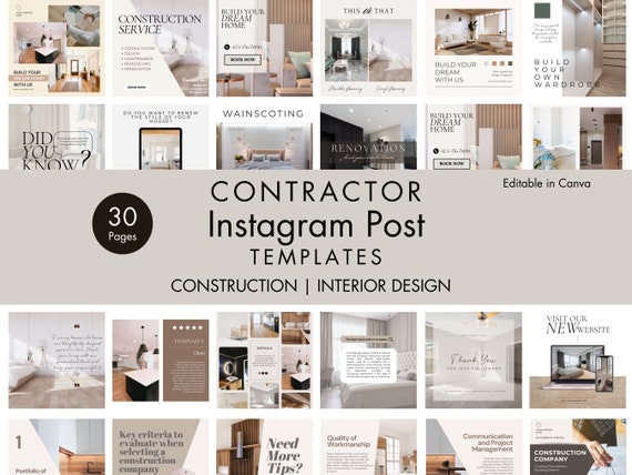Construction Instagram Post | Construction Social Media Post | Social Media for Construction Companies | Interior Design Instagram Post