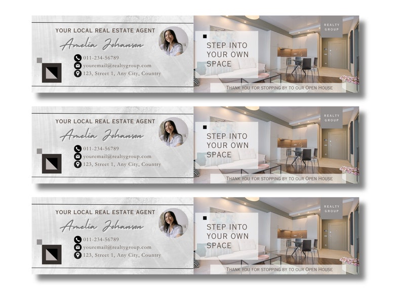 Real Estate Water Bottle Label Open House Water Bottle Label Open House