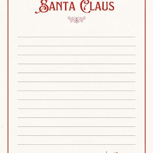 Carta de Papá Noel para imprimir, carta de Papá Noel para rellenar, se acerca la Navidad.