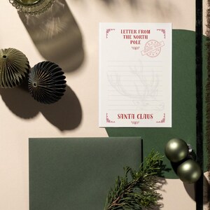 Carta imprimible desde el Polo Norte, carta para rellenar de Papá Noel, se acerca la Navidad.