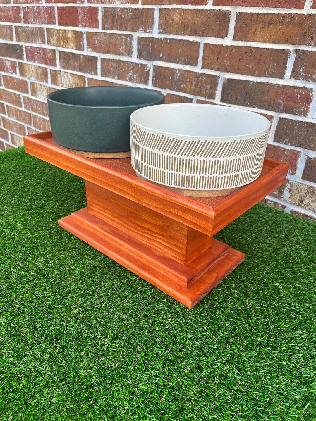 Elevated Dog Bowl Stand Tall Modern Dog Dish Stand Large Etsy