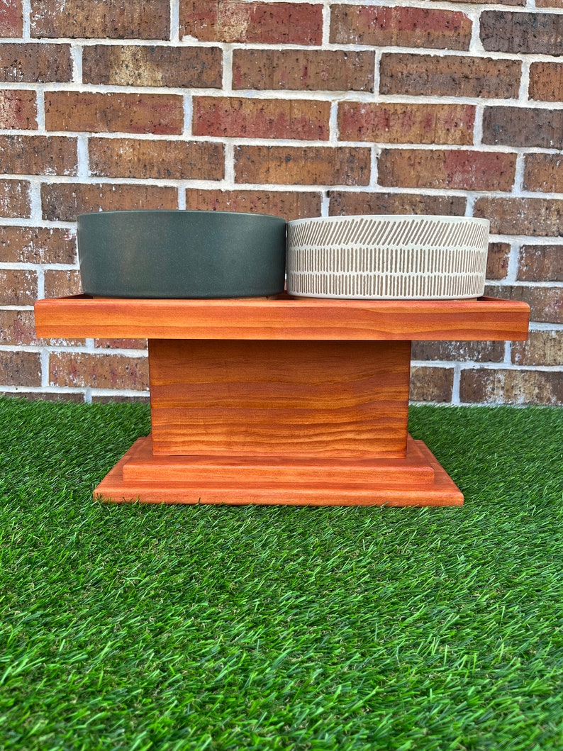 Elevated Dog Bowl Stand Tall Modern Dog Dish Stand Large Etsy
