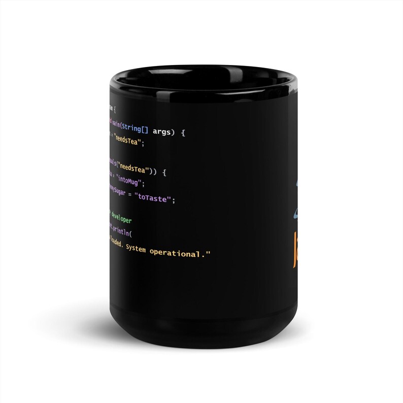 Java Programmer Tea Mug, Funny Developer Gift, Software Engineer Coding Mug, Tea Lover Coder Cup, Java Developer Gift