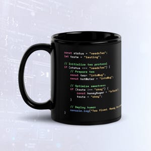 Kod Java Script do przygotowywania herbaty w trybie ciemnym