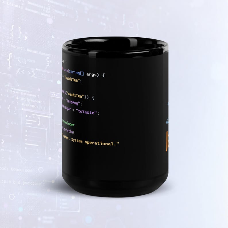 Java Programmer Tea Mug, Funny Developer Gift, Software Engineer Coding Mug, Tea Lover Coder Cup, Java Developer Gift image 6