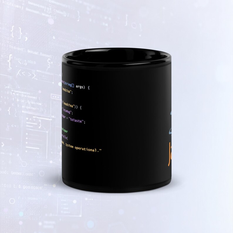 Java Programmer Tea Mug, Funny Developer Gift, Software Engineer Coding Mug, Tea Lover Coder Cup, Java Developer Gift image 3